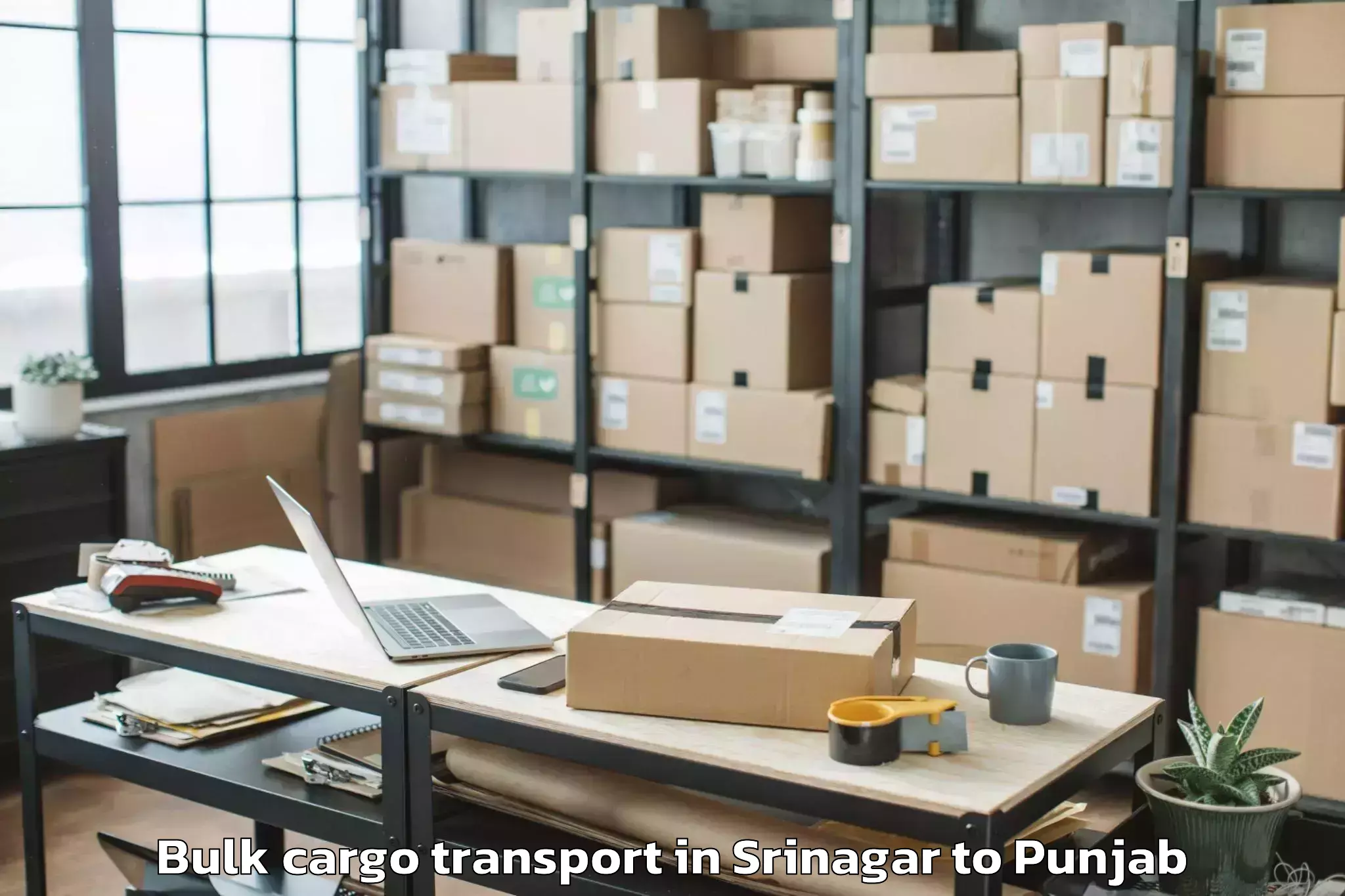 Book Srinagar to Adampur Bulk Cargo Transport